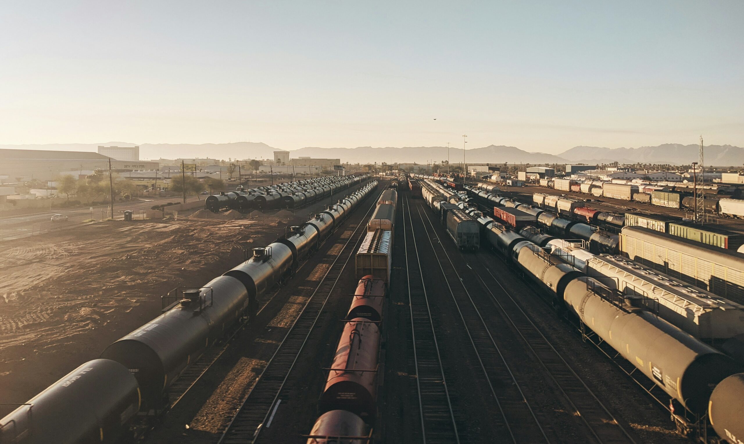 A rail yard